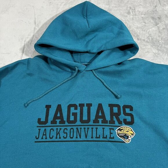 2000s NFL Jacksonville Jaguars Hoodie Men's size XL Blue Sweatshirt Florida Jags - Picture 1 of 9